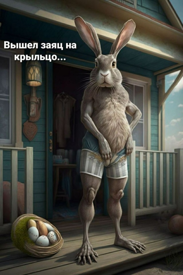 Вышел панда на крыльцо...