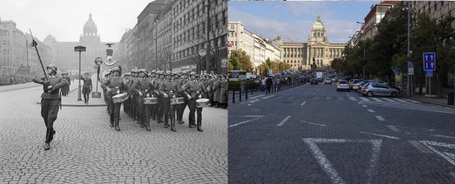 Фотографии оккупированной нацистами Праги: тогда и сегодня