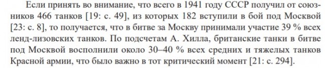Роль ленд-лиза в битве за Москву в 1941 году