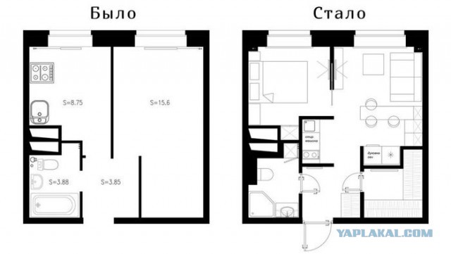 Эргономичная двушка из однушки 32 м2