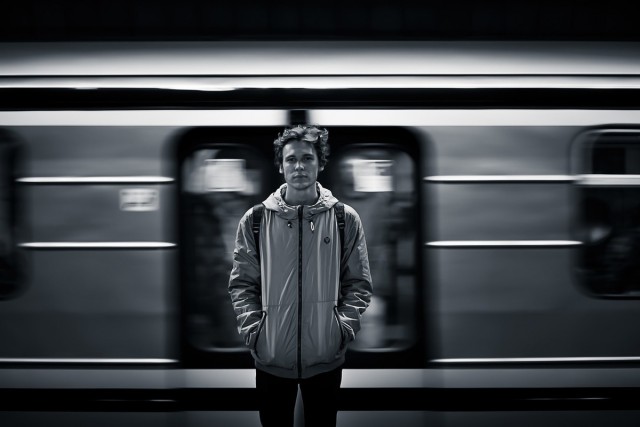 В электричке