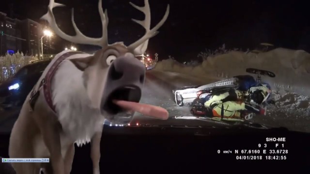 Снегоходчик дерзанул и....