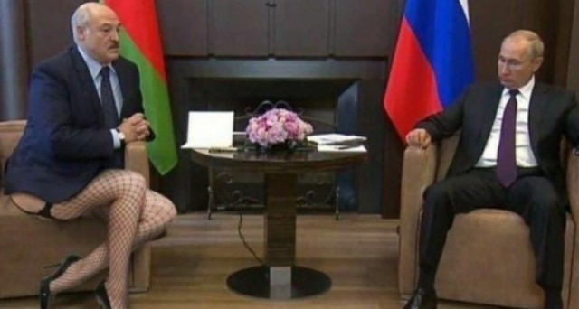Лу и Пу: кадры со встречи Путина и Лукашенко растащили на мемы и фотожабы