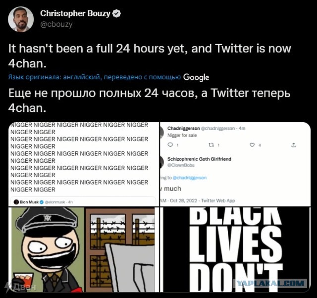 Реакция на покупку Ильёй Маском твиттера