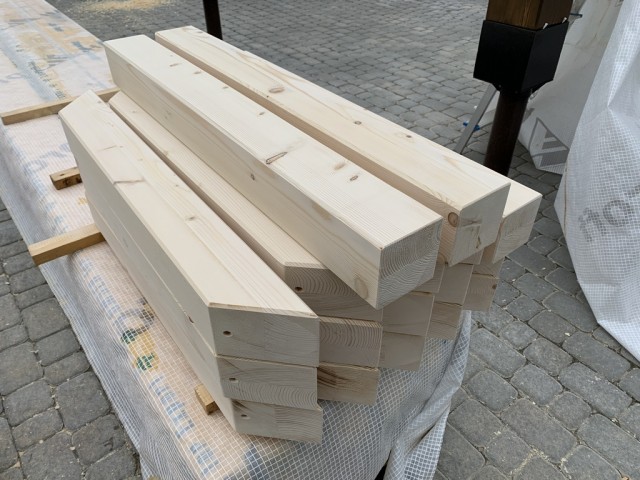 Навес для авто из бруса своими руками