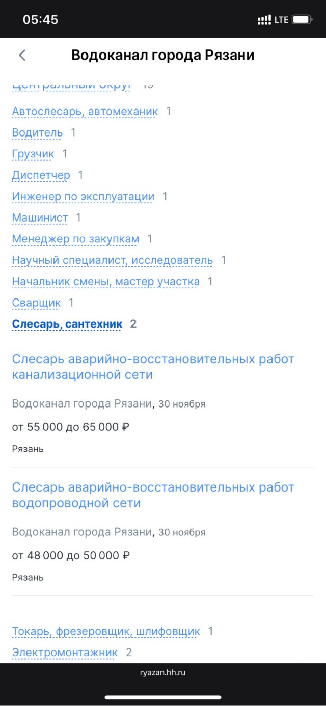 Слесарь "Водоканала"