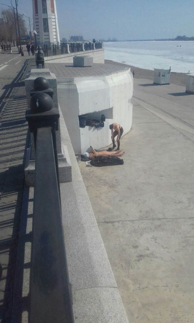 Сегодня на набережной Амура в Благовещенске