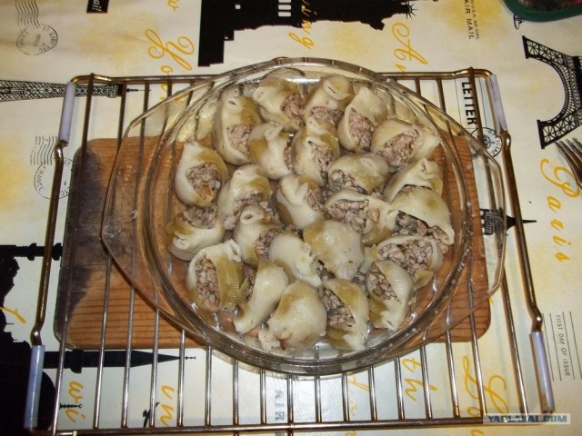 Макароны фаршированные
