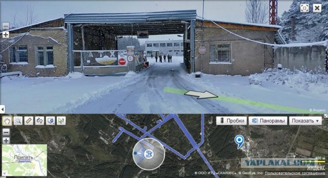 Припять глазами Яндекс карт.