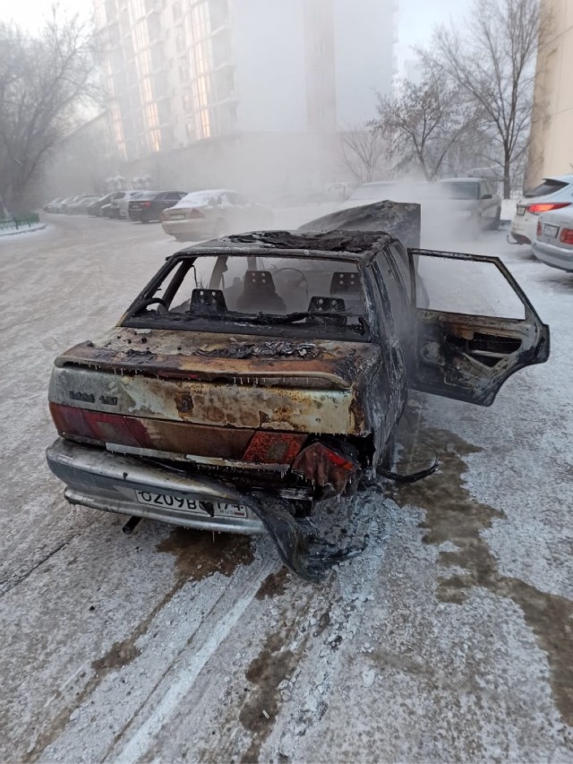Пожар на автомойке в Астане