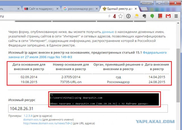 Сайт в поддержку Путина
