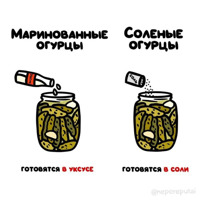 15 полезных рисунков, наглядно показывающих разницу вещей, которые мы то и дело путаем