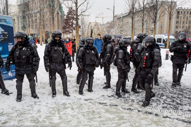 Москва. 31.01.2021. Полицейское безумие