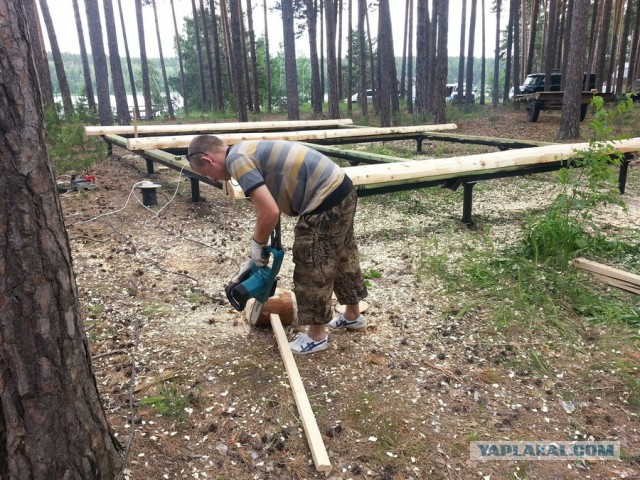 Строительство рубленной бани из кедра