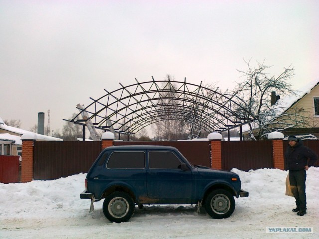 Как собираются навесы под машины