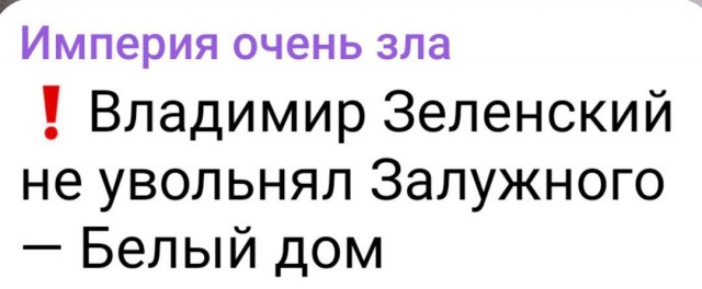 Залужный снят