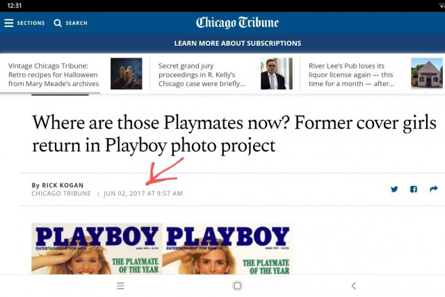 Playboy порадовал любителей "постарше"