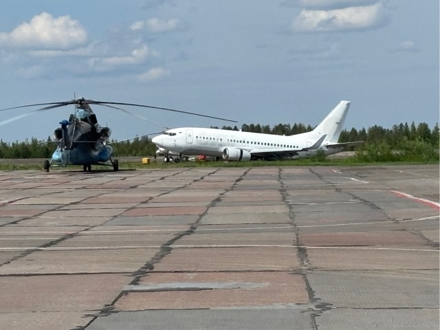 Жесткая посадка самолёта в Усинске