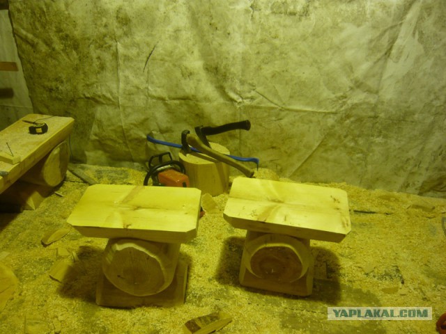 Изготовление садовой мебели из кедра