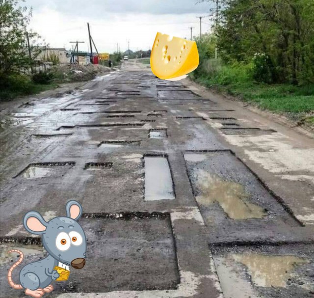 В Рязанской области нанесли разметку на грязь и лужи