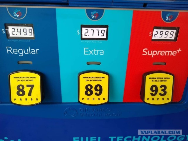 Бензин в США сегодня