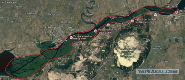 Новая Каховка уходит под воду
