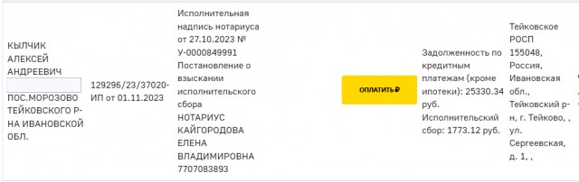 Отказ от исполнительной надписи нотариуса в приложении Сбера