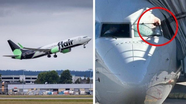 Лобовое стекло треснуло прямо во время полёта у Boeing 737 MAX
