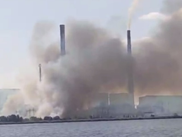 Горит рязанская ГРЭС