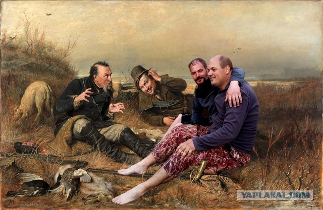 Фотожаба: С кумом на речке