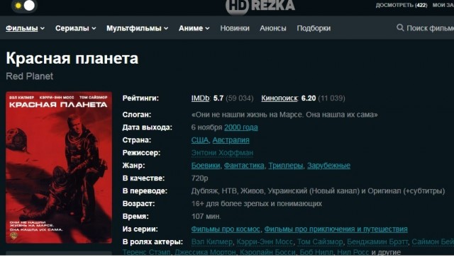 Фантастика посмотреть на вечер