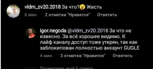 Канал миллионник Игоря Негоды удален с ютуба