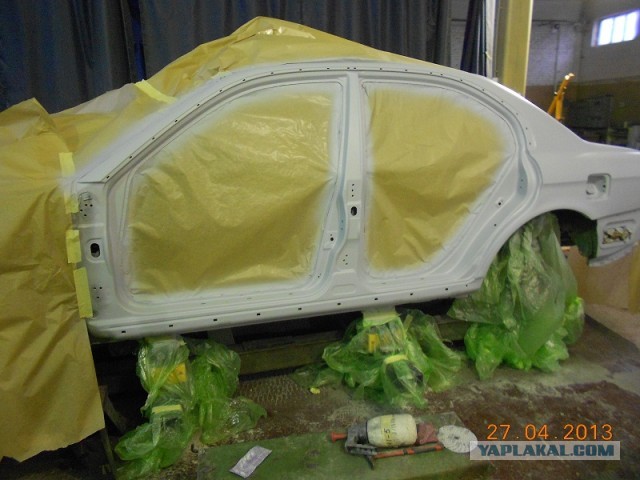 Замена стойки и крыла на hyundai sonata