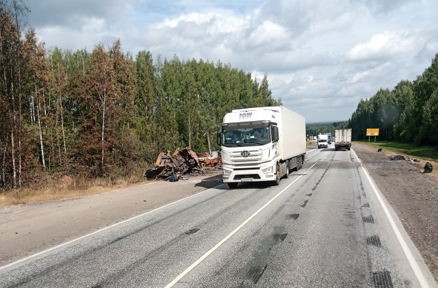 Фура взорвалась после ДТП на трассе Пермь — Нытва