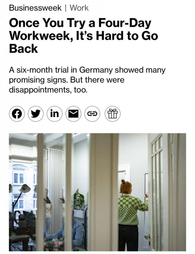 «Я больше не хочу работать по пятницам, просто не хочу»: 4-дневная рабочая неделя доказала свою эффективность в Германии