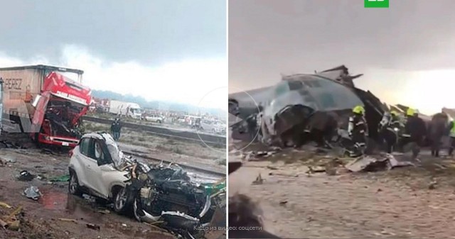 В Боливии военный самолёт C-130 Hercules, набитый деньгами, рухнул на шоссе в городе Эль-Альто