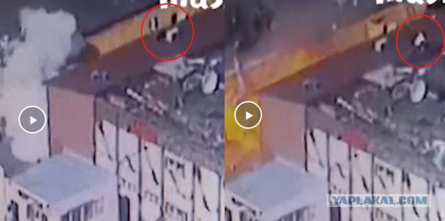 Момент двух взрывов в автосервисе в Москве попал на видео, 12 человек пострадали
