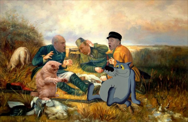 Фотожаба: Три соседа на привале