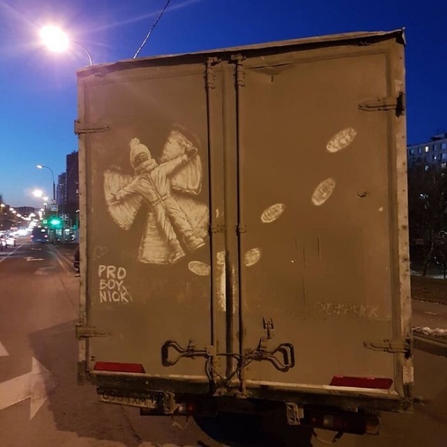 Грязь на фургонах