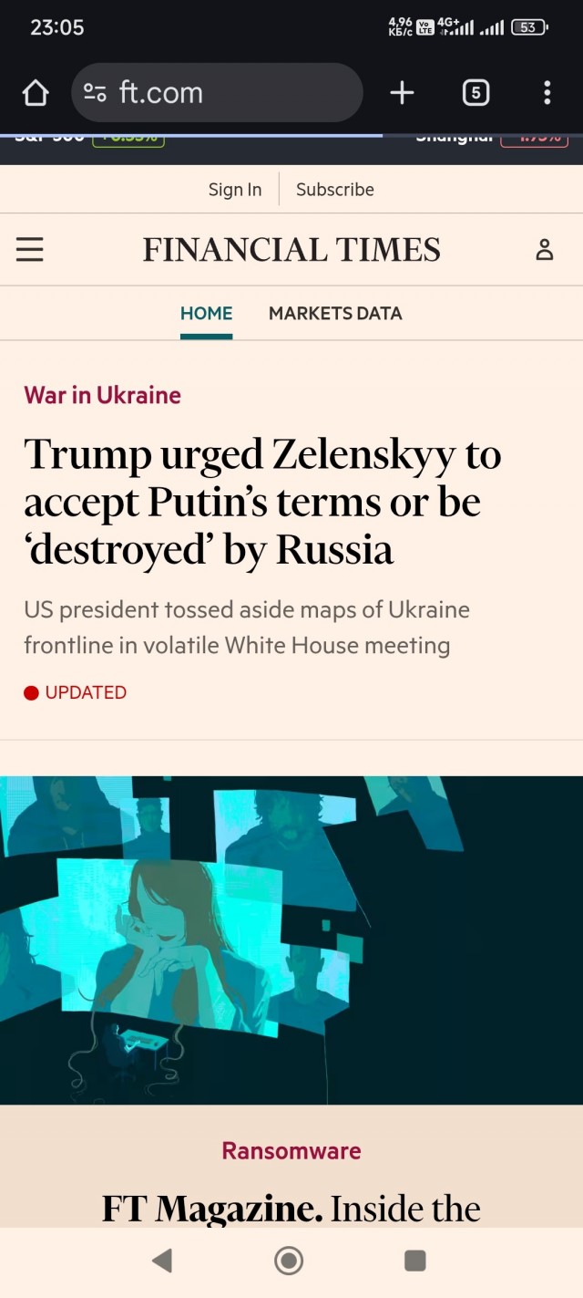 Трамп потребовал от Зеленского заключить сделку с Россией