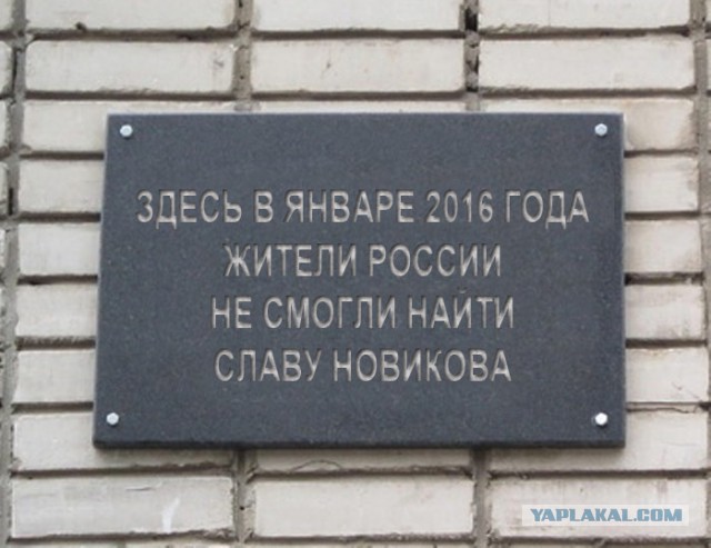 У меня грустные новости для соЯПовца. Слава Новиков тут есть?