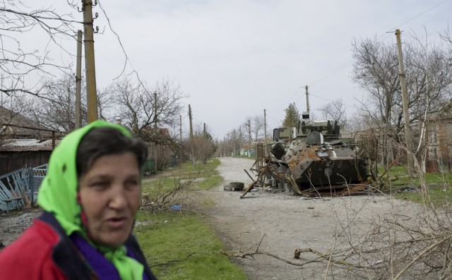 Село Широкино после боев.