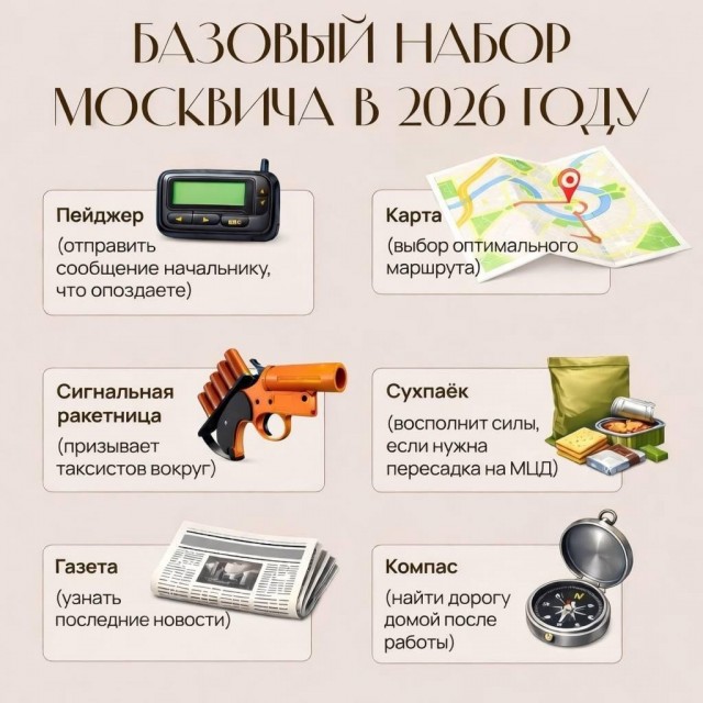 Опубликована инструкция по выживанию в Москве в 2026 году