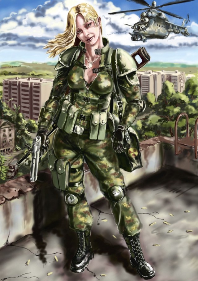 Сталкер девушка рисунок