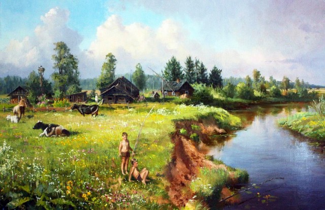 Летом в деревне
