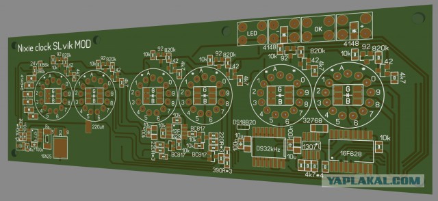 Nixie clock: часы на лампах ИН-14 на заводских платах