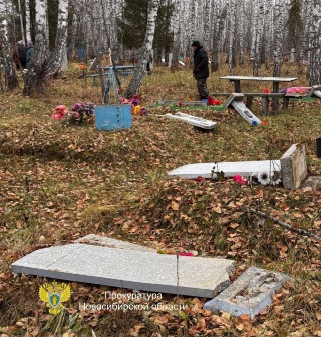 Малолетние вандалы разгромили более 80 надгробий в Новосибирской области.