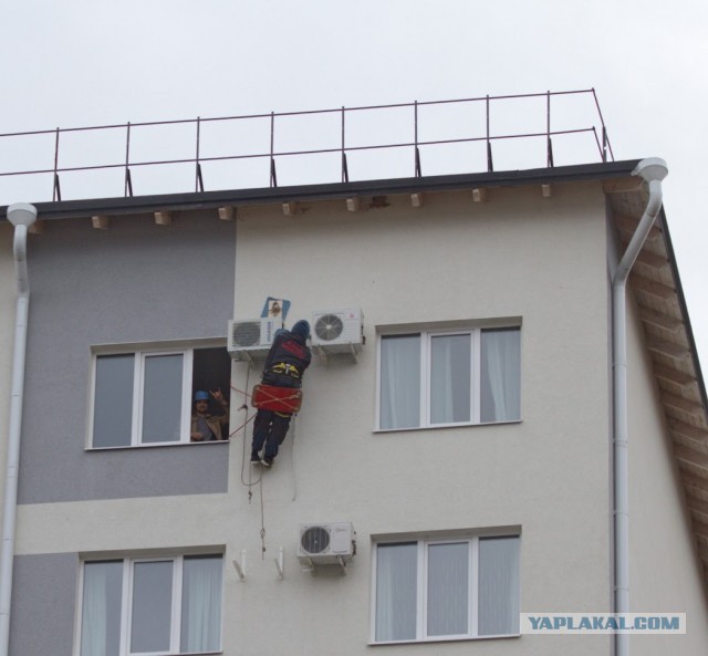 Установка кондиционера на высоте
