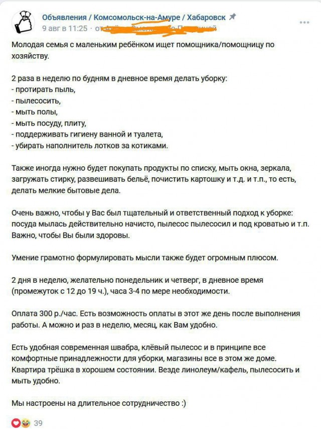 Самая щедрая вакансия, которую только найдете — пара ищет помощника за 300 рэ в час