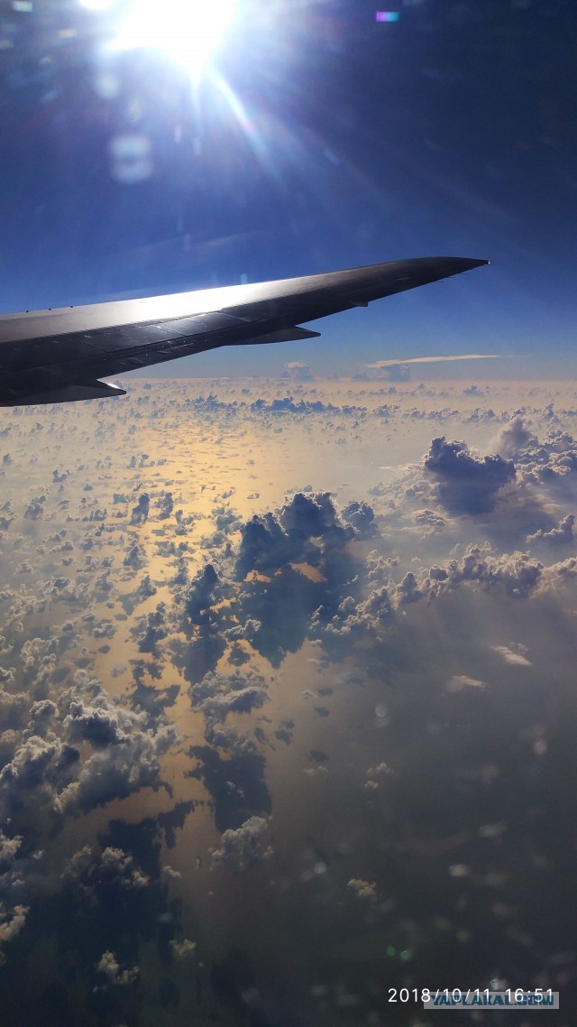 Фотографии из окна самолёта